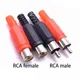RCA Plastic Male Female Jack Connector Adapter Solder Audio Video AV Plug Handle Plugs Channel Dual