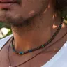 Mens Tribal Necklace Mens Surf Necklace Mens Boho Necklace Mens Necklace Tiger's Eye Black Onyx