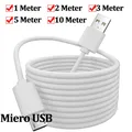Micro USB Power Cable Extra Long Charging Cable Android Charger for Mobile Phone Network