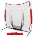 Portable 7*7 Feet Baseball Softball Practice Net Durable Rebound Training Baffle Net Children