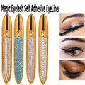 Magic Eyelash Self Adhesive Black Eyeliner Pen Quick-drying Diamond Eye Liner Pencil No Glue