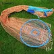 Lawaia Cast Network with Steel Pendant Braided Line Hand Throw Fishing Net with Big Plastic Blue