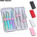 Makeup Eyelashes tweezer Tools Bag Eye Lash Extension Tweezers Case Cosmetic Tool Storage Box For