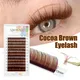0.05 0.07 0.10 Eyelash Extension Brown Individual Lash Mix Length Colored Brown Eyelashes Soft High