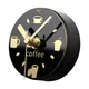 Fridge Magnet Clock Coffee Pattern Refrigerator Magnets Decorative Magnet Wall Clock for Home