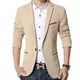 5XL-M Brand Mens Casual Blazers Spring Autumn Fashion Slim Fit Suit Jacket Single Breasted Business