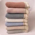 Tassel Baby Blankets Newborn Waffle Cotton Baby Swaddle Blanket New Born Stroller Blanket Bedding
