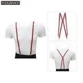 1cm Skinny Suspenders Women Mens Unisex Slim Thin Trouser Straps Adjustable Braces Clip-on Pants