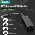 Standard POE Splitter 48V to 5V 12V 1.2A 2.2A Micro USB tpye-C 100M/1000M POE Camera Injector Power