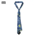 New Van Gogh Oil Painting Tie For Men Star Moon Night Retro Fun 8cm Wide Slim Necktie Accessories