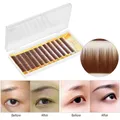 Natural Mixed False Eyebrow Extension Brown Black Fake Eyebrow Enhancer Individual Eyebrows 5-8mm