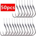 5Pack/50 Hook Fishs Tool Tied Good Strong Horse Line Double Hook Pair Hook Fishs Hooks Fishing Gear