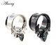 Alisouy 2pcs Punk Stainless Steel Water Drop Zircon Ear Tunnels Plugs Ear Expander Flesh Gauges