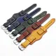 Retro Handmade Men's Wrist Watch Band 20mm 22mm 24mm Leather Cuff Watch Bracelet Yellow Blue Black