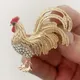 Cute Colour Rooster Brooches Pin For Women Enamel Animal Brooch Broches Crystal Cock Jewelry Pins