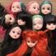 Original Jenny Licca Doll Heads Cute Little Girl Colorful Long Hair Heads DIY Doll Dressing Figures