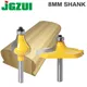 2Pcs 8mm 12mm 1/2in Shank Beaded 2 Bit Handrail Router Bit Set Line knife Woodworking cutter Tenon