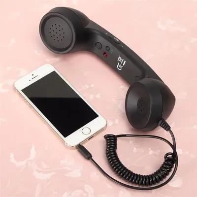 Mobile Phone Telephone Receivers Handset Earphone Retro Telephones Receiver For 3.5mm Interface Cellphone For iPhone 4 4s 5 6 6s