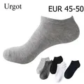 Urgot 10 Pcs=5 Pairs Men's Cotton Socks Large Big Plus Size 45 46 49 50 Business Ankle Socks Classic