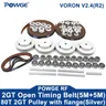 POWGE VORON 2.4 R2 Motion Kit GT LL-2GT RF EPDM Timing Belt 2GT Timing Pulley 16T/20T/80T 45# Shaft
