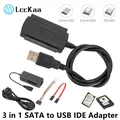 LccKaa 3 in 1 SATA to USB IDE Adapter USB 2.0 IDE SATA 5.25 S-ATA 2.5 3.5 Inch Hard Drive Disk HDD