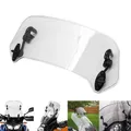 Universal Motorcycle Windshield Extension Adjustable Spoiler Clamp-On Windscreen Deflector For BMW