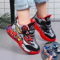 Disney Cartoon Spider-Man Spring Autumn Boys Girls Sports Shoes Light Blue Red Casual Running Shoes