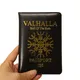 Valhalla Passport Cover Mythological Story Travel Wallet Covers for Passports Pu Leather Black Case