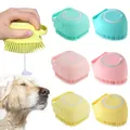 Pet Dog Shampoo Massager Brush Cat Massage Comb Grooming Scrubber Shower Brush for Bathing Short