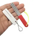 Fishing Hook Sharpener Portable Diamond Knife Mini EDC Pocket Fish Hook Sharpen Tool for Camp Hike