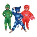 Hot Blue Pajama Boys Girls Cat Dog Boy Anime Hero Costume with Mask Cosplay Clothe Suit Child
