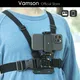 Vamson for iPhone 13 14 Samsung Huawei Chest Strap Belt Body Harness Phone Clip Mount for Insta360