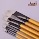 Zhouxinxing White horse hair Gold long wood rod painting brush 6 pcs set of water chalk set brush