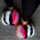 New Arrival Girl Luxury Fluffy Fur Slippers Ladies Indoor Warm Furry Fur Flip Flops Women Amazing