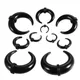 2pcs/lot Acrylic C Sahpe Buffalo Ear Pincher Septum Rings Piercing Ear Taper Stretcher with O-Rings