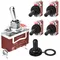 5PCS ON OFF Toggle Switch 2 Position SPST Waterproof Toggle Switch 250V 30A 2 Pin Heavy Duty with Boot Cover for Auto Car Boat