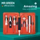MR.GREEN Manicure Set 9 in 1 Professional Practical Kit With leather case Stainless Steel Nail
