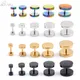 AOMU Stainless Steel Fake Cheater Illusion Screw Ear Plug Flesh Tunnel Tapers Earrings Ear Stretch