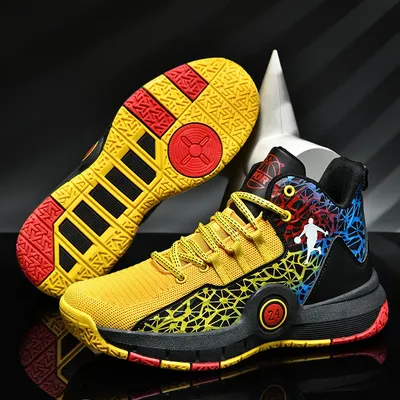 Hot Sale Cheap High Basketball Sneakers Men Women Fashion Printed Basketball Trainers Baskets Shopping