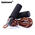 Professional Cowhide Jump Rope Crossfit Fitness Boxer Training Skipping Rope Weightloss Workout