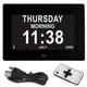 12 Alarms Digital LED Calendar Clock with Multi-Languages to display. Medicine Time Reminder for