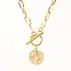 WOMEN Long CHOKER NECKLACE GOLD COLOR Lucky Pole Star Toggle PENDANT NECKLACE collares Stainless