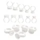100pcs Disposable White Eyelash Glue Ring Cup Holder Container Tattoo Pigment Eyelash Extension Tools Lash Supplies Accessories