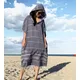 YEUZLICOTTON Wearable Turkish Beach Towel Sandproof 100% Cotton Large Surf Poncho Robe Hooded