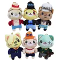 6pcs Stuffed One Piece Cotton Pendant With Cat Patch Mask Plush Doll 14cm Luffy Sanji Law Ace Gift