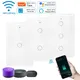Tuya WiFi Touch Wall Smart Switch 1/2/3 Gang Light Switch Without Neutral Line Smart Life APP