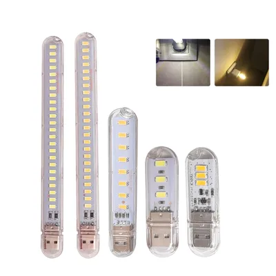 Mini Portable USB LED Book Light DC5V Ultra Bright Reading Book Lamp 3leds 8leds 24leds Lights For Power Bank PC Laptop Notebook