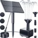 Solar Fountain Water Pump Kit Solar Powered Water Fountain with Stake for Outdoor Bird Bath Pond