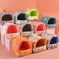 Hamster House Guinea Pig Nest Small Animal Sleeping Bed Winter Warm Cotton Mat Soft Accessories For