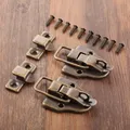 2pcs/1pair Antique Bronze Box Latch Hasps Decorative Drawer Suitcases Jewelry Wood Case Iron Buckle